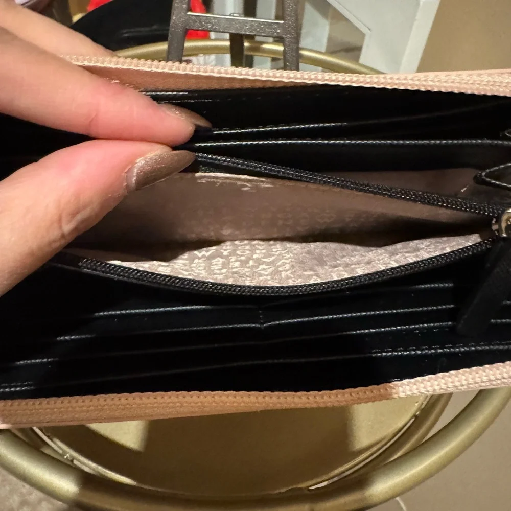 Kate Spade Mavis Street Neda Zip Around Glitter Wallet Rose Gold - Picture 11 of 11